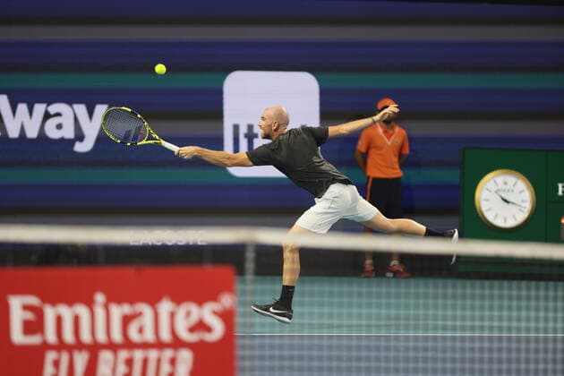 March 23, 2022, Miami Gardens, Florida, United States Of America: MIAMI GARDENS, FLORIDA - MARCH 23: Nick Kyrgios of Australia defeats Adrian Mannarino of France during the 2022 Miami Open at Hard Rock Stadium on March 23, 2022 in Miami Gardens, Florida. ...People: Adrian Mannarino Miami Gardens United States Of America - ZUMAs214 20220323_zda_s214_204 Copyright: xSMGx