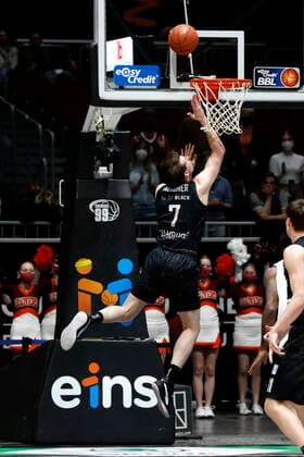 24 03 2022, easyCredit Basketball Bundesliga, BBL, season 2021 2022, men, Chemnitz Niners Hamburg Towers Lukas Meisner, Hamburg Towers Chemnitz Fair Chemnitz Saxony Germany
