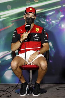 LECLERC Charles (mco), Scuderia Ferrari F1-75, portrait, press conference, PK, Pressekonferenz during the Formula 1 STC Saudi Arabian Grand Prix 2022, 2nd round of the 2022 FIA Formula One World Championship, WM, Weltmeisterschaft on the Jeddah Corniche Circuit, from March 25 to 27, 2022 in Jeddah, Saudi Arabia - F1 - SAUDI ARABIAN GRAND PRIX 2022 DPPI Panoramic  GP2202_130311_31I4635
