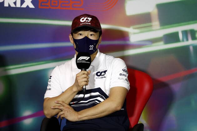 TSUNODA Yuki (jap), Scuderia AlphaTauri AT03, portrait, press conference, PK, Pressekonferenz during the Formula 1 STC Saudi Arabian Grand Prix 2022, 2nd round of the 2022 FIA Formula One World Championship, WM, Weltmeisterschaft on the Jeddah Corniche Circuit, from March 25 to 27, 2022 in Jeddah, Saudi Arabia - F1 - SAUDI ARABIAN GRAND PRIX 2022 DPPI Panoramic  GP2202_130716_31I4691