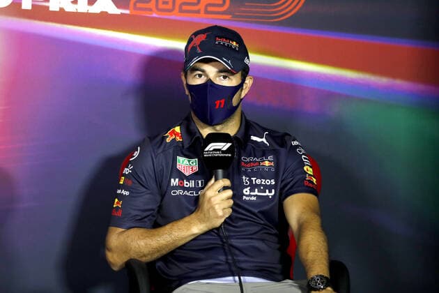 PEREZ Sergio (mex), Red Bull Racing RB18, portrait, press conference, PK, Pressekonferenz during the Formula 1 STC Saudi Arabian Grand Prix 2022, 2nd round of the 2022 FIA Formula One World Championship, WM, Weltmeisterschaft on the Jeddah Corniche Circuit, from March 25 to 27, 2022 in Jeddah, Saudi Arabia - F1 - SAUDI ARABIAN GRAND PRIX 2022 DPPI Panoramic  GP2202_130517_31I4662