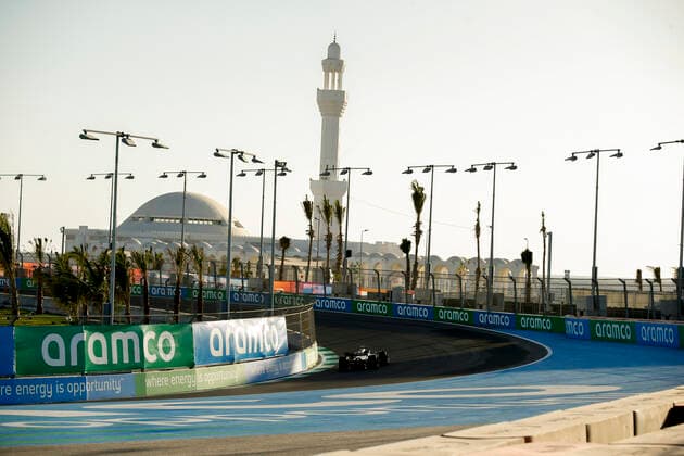 44 Lewis Hamilton GBR, Mercedes AMG Petronas F1 Team , F1 Grand Prix of Saudi Arabia at Jeddah Corniche Circuit on March 25, 2022 in Jeddah, Saudi Arabia Photo by HOCH ZWEI Jeddah Saudi Arabia