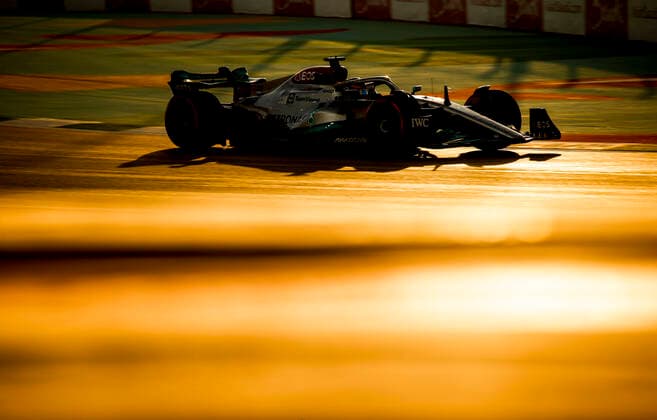 63 George Russell GBR, Mercedes AMG Petronas F1 Team , F1 Grand Prix of Saudi Arabia at Jeddah Corniche Circuit on March 25, 2022 in Jeddah, Saudi Arabia Photo by HOCH ZWEI Jeddah Saudi Arabia