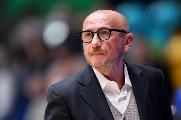 Fraport Skyliners ratiopharm Ulm, easyCredit BBL Head Coach Luca Dalmonte Fraport Skyliners Basketball easyCredit BBL match between Fraport Skyliners and ratiopharm Ulm on 25 March 2022 at Ballsporthalle in Frankfurt am Main , Frankfurt am Main Hesse Germany Ballsporthalle