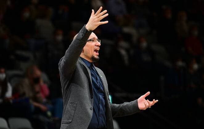19 03 2022 Basketball Season 2021 2022 2 Bundesliga Pro A 31 Matchday Nürnberg Falcons Basketball Club NBC Eisbären Bremerhaven Allen Ray Smith Headcoach, Eisbären Bremerhaven