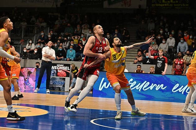 Phoenix Hagen vs Bayer Giants Leverkusen, Basketball, 2 Bundesliga ProA, 2021 2022 season, 31 matchday, 25 03 2022 Hagen Copyright: xEibner-Pressfoto xAaronxBowserx 1268: EP_ABR