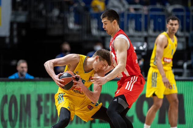 Basketball Berlin 25 03 2022 Euroleague Regular Season 2021 2022 Alba Berlin Crvena zvezda mts Belgrade Ben Lammers Alba Berlin, No 55