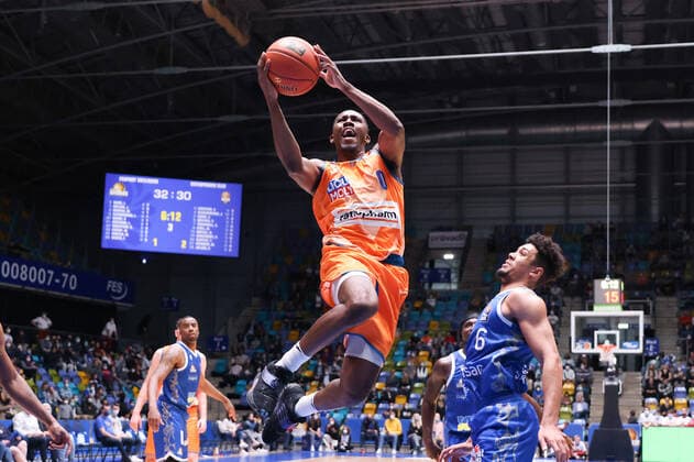 Fraport Skyliners ratiopharm Ulm, easyCredit BBL Semaj Christon Ulm, 0 rises high to the basket easyCredit BBL basketball match between Fraport Skyliners and ratiopharm Ulm on 25 March 2022 at Ballsporthalle in Frankfurt am Main , Frankfurt am Main Hesse Germany Ballsporthalle