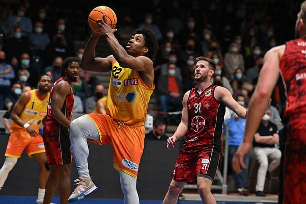 Phoenix Hagen vs Bayer Giants Leverkusen, Basketball, 2 Bundesliga ProA, 2021 2022 season, 31 matchday, 25 03 2022 Hagen Copyright: xEibner-Pressfoto xAaronxBowserx 1268: EP_ABR