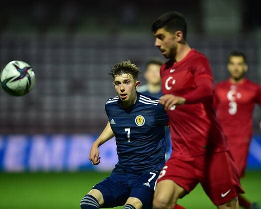 Scotland U21, U 21 v Turkey U21 UEFA Under 21 Championship Scott Banks of Scotland U21 looks for the ball during the UEFA Under 21 Championship match at Tynecastle Park, Edinburgh Content Not Available For UK Newspapers Copyright: xJamiexJohnstonx FIL-16716-0036