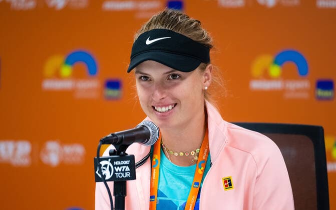 March 25, 2022, MIAMI, FLORIDA, UNITED STATES: Linda Fruhvirtova of the Czech Republic talks to the media after the second round of the 2022 Miami Open WTA, Tennis Damen 1000 tennis tournament MIAMI UNITED STATES - ZUMAa181 20220325_zaa_a181_102 Copyright: xRobxPrangex