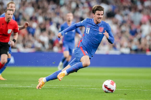 LONDON, ENGLAND MARCH 26 during the international friendly match between England and Switzerland at Wembley Stadium on March 26, 2022 in London, United Kingdom Mason Mount of England in action London Wembley Stadium England United Kingdom  Copyright: xJustPictures.chx xRichardxCallisx