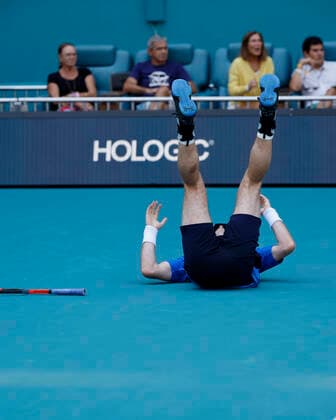 March 26, 2022, Miami Gardens, Florida, United States Of America: MIAMI GARDENS, FLORIDA - MARCH 26: Daniil Medvedev of Russia defeats Andy Murray of Great Britain in the second round of the men s singles at the Miami Open at the Hard Rock Stadium on March 26, 2022 in Miami Gardens, Florida....People: Andy Murray Miami Gardens United States Of America - ZUMAs214 20220326_zda_s214_135 Copyright: xSMGx