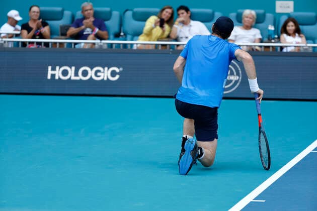 March 26, 2022, Miami Gardens, Florida, United States Of America: MIAMI GARDENS, FLORIDA - MARCH 26: Daniil Medvedev of Russia defeats Andy Murray of Great Britain in the second round of the men s singles at the Miami Open at the Hard Rock Stadium on March 26, 2022 in Miami Gardens, Florida....People: Andy Murray Miami Gardens USA - ZUMAs214 20220326_zda_s214_143 Copyright: xSMGx