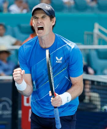 March 26, 2022, Miami Gardens, Florida, United States Of America: MIAMI GARDENS, FLORIDA - MARCH 26: Daniil Medvedev of Russia defeats Andy Murray of Great Britain in the second round of the men s singles at the Miami Open at the Hard Rock Stadium on March 26, 2022 in Miami Gardens, Florida....People: Andy Murray Miami Gardens USA - ZUMAs214 20220326_zda_s214_163 Copyright: xSMGx