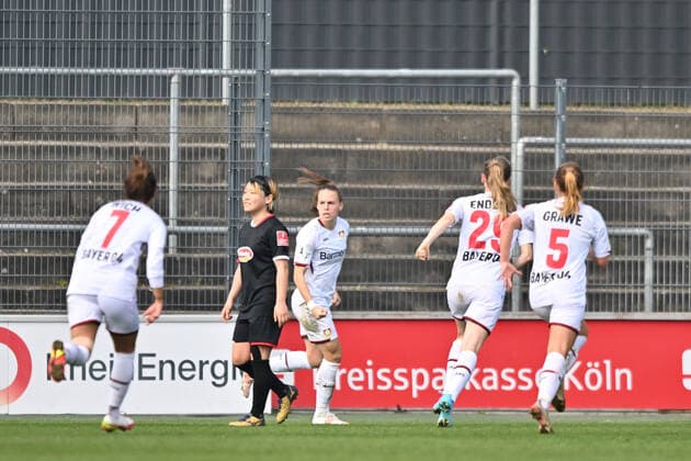 Dora Zeller B04, 19 cheers the 1 1, 27 03 2022, Cologne Germany , Football, Flyeralarm Frauen Bundesliga, 1 FC Köln Bayer 04 Leverkusen xmkx