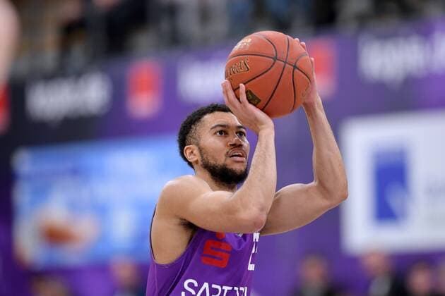Stephen Brown Jr BG Goettingen , Basketball, Bundesliga, BBL, BG Goettingen s Oliver Baskets Wuerzburg, 27 03 2022, BG Goettingen s Oliver Wuerzburg, Basketball, Bundesliga, GER, BBL, 27 03 2022 Goettingen Copyright: xEibner-Pressefotox-xRolandxSippelx