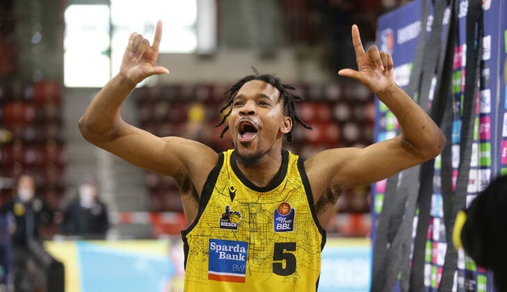 Ludwigsburg , Basketball easycredit BBL Bundesliga MHP Riesen Ludwigsburg vs Basketball Löwen Braunschweig , Justin Simon Riesen