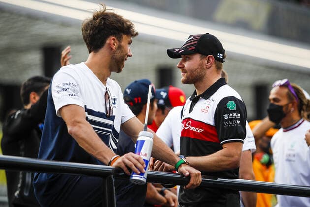 BOTTAS Valtteri (fin), Alfa Romeo F1 Team ORLEN C42, GASLY Pierre (fra), Scuderia AlphaTauri AT03, portrait during the Formula 1 STC Saudi Arabian Grand Prix 2022, 2nd round of the 2022 FIA Formula One World Championship, WM, Weltmeisterschaft on the Jeddah Corniche Circuit, from March 25 to 27, 2022 in Jeddah, Saudi Arabia - F1 - SAUDI ARABIAN GRAND PRIX 2022 - RACE DPPI Panoramic  00122007__B2_9822.JPG_