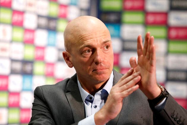 27 03 2022, easyCredit Basketball Bundesliga, BBL, season 2021 2022, men, Chemnitz Niners Alba Berlin Rodrigo Pastore Headcoach , Niners Chemnitz Chemnitz Fair Chemnitz Saxony Germany