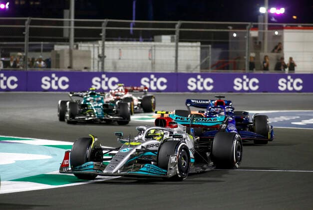 44 Lewis Hamilton GBR, Mercedes AMG Petronas F1 Team , F1 Grand Prix of Saudi Arabia at Jeddah Corniche Circuit on March 27, 2022 in Jeddah, Saudi Arabia Photo by HOCH ZWEI Jeddah Saudi Arabia