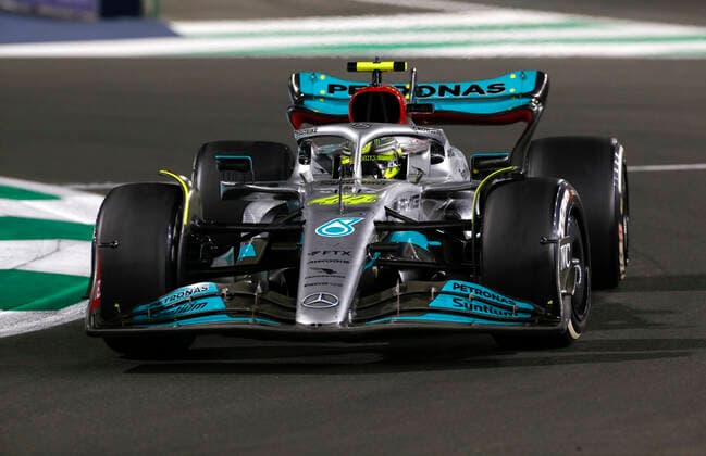 44 Lewis Hamilton GBR, Mercedes AMG Petronas F1 Team , F1 Grand Prix of Saudi Arabia at Jeddah Corniche Circuit on March 27, 2022 in Jeddah, Saudi Arabia Photo by HOCH ZWEI Jeddah Saudi Arabia