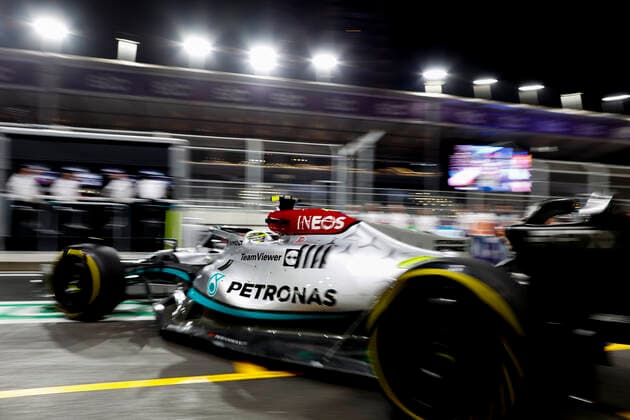 44 Lewis Hamilton GBR, Mercedes AMG Petronas F1 Team , F1 Grand Prix of Saudi Arabia at Jeddah Corniche Circuit on March 27, 2022 in Jeddah, Saudi Arabia Photo by HOCH ZWEI Jeddah Saudi Arabia