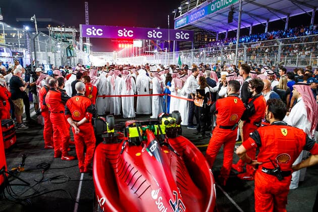 Scuderia Ferrari team, F1 Grand Prix of Saudi Arabia at Jeddah Corniche Circuit on March 27, 2022 in Jeddah, Saudi Arabia Photo by HOCH ZWEI Jeddah Saudi Arabia
