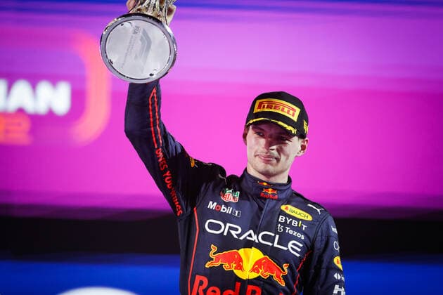 podium VERSTAPPEN Max (ned), Red Bull Racing RB18, portrait during the Formula 1 STC Saudi Arabian Grand Prix 2022, 2nd round of the 2022 FIA Formula One World Championship, WM, Weltmeisterschaft on the Jeddah Corniche Circuit, from March 25 to 27, 2022 in Jeddah, Saudi Arabia - F1 - SAUDI ARABIAN GRAND PRIX 2022 - RACE DPPI Panoramic  00122007__V2_4953