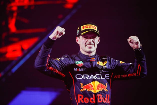 podium VERSTAPPEN Max (ned), Red Bull Racing RB18, portrait during the Formula 1 STC Saudi Arabian Grand Prix 2022, 2nd round of the 2022 FIA Formula One World Championship, WM, Weltmeisterschaft on the Jeddah Corniche Circuit, from March 25 to 27, 2022 in Jeddah, Saudi Arabia - F1 - SAUDI ARABIAN GRAND PRIX 2022 - RACE DPPI Panoramic  00122007__V2_4876