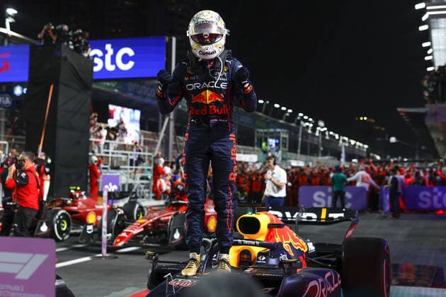 VERSTAPPEN Max (ned), Red Bull Racing RB18, portrait during the Formula 1 STC Saudi Arabian Grand Prix 2022, 2nd round of the 2022 FIA Formula One World Championship, WM, Weltmeisterschaft on the Jeddah Corniche Circuit, from March 25 to 27, 2022 in Jeddah, Saudi Arabia - F1 - SAUDI ARABIAN GRAND PRIX 2022 - RACE DPPI Panoramic  F12022GP02SAU_JK282628
