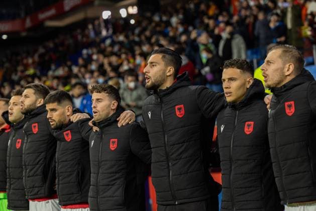 March 26, 2022, Barcelona, Italy: Thomas Strakosha of Albania during the International Friendly, Länderspiel, Nationalmannschaft football match between Spain and Albania on March 26, 2022 at RCDE Stadium in Barcelona, Spain. friendly football match - 2022 - Spain vs Albania, Barcelona, Italy  - ZUMAl164 20220326_zsa_l164_523 Copyright: xNderimxKacelix