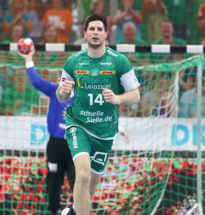 Leipzig, 27 03 2022, Arena Leipzig, handball, 1 Bundesliga, 25 matchday , DHfK Leipzig vs TuS N Lübbecke 25 21 12 10 , In the picture Marko Mamic 14, Leipzig ,