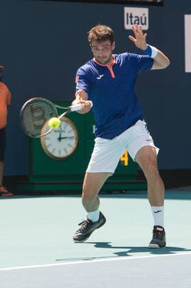 Pedro Martinez (ESP) is defeated by Daniil Medvedev (RUS) 3-6, 4-6, at the Miami Open being played at Hard Rock Stadium in Miami Gardens, Florida on March 28,2022: Ã‚ Tennisclix CSM Miami Gardens USA - ZUMAc04_ 20220328_zaf_c04_007 Copyright: xKarlaxKinnex