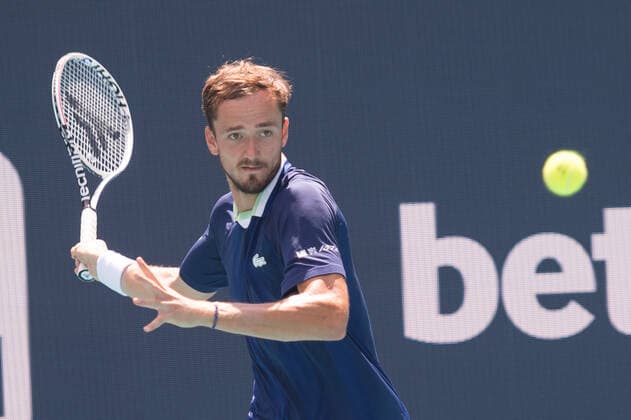 Daniil Medvedev (RUS) defeated Pedro Martinez (ESP) 6-3, 6-4, at the Miami Open being played at Hard Rock Stadium in Miami Gardens, Florida on March 28, 2022: Ã‚ Tennisclix CSM Miami Gardens USA - ZUMAc04_ 20220328_zaf_c04_049 Copyright: xKarlaxKinnex
