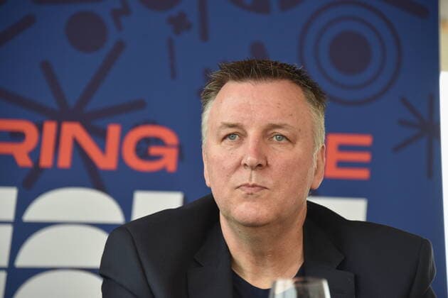 Christoph Büker, press spokesman of the DBB German Basketball Federation at the press conference in Cologne