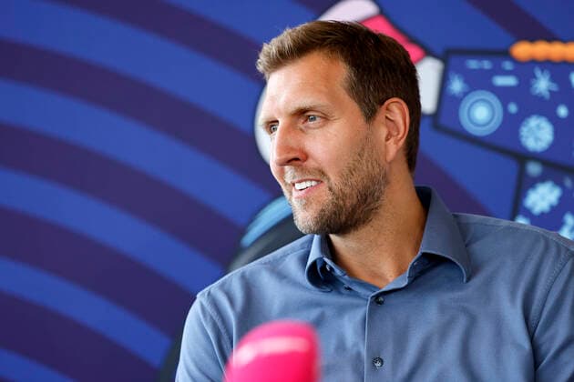 Dirk Nowitzki as EuroBasket ambassador at the EuroBasket press conference at KölnSKY Cologne, 29 03 2022 Foto:xC.xHardtx xFuturexImage