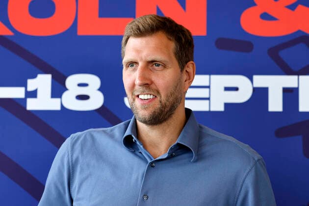 Dirk Nowitzki as EuroBasket ambassador at the EuroBasket press conference at KölnSKY Cologne, 29 03 2022 Foto:xC.xHardtx xFuturexImage