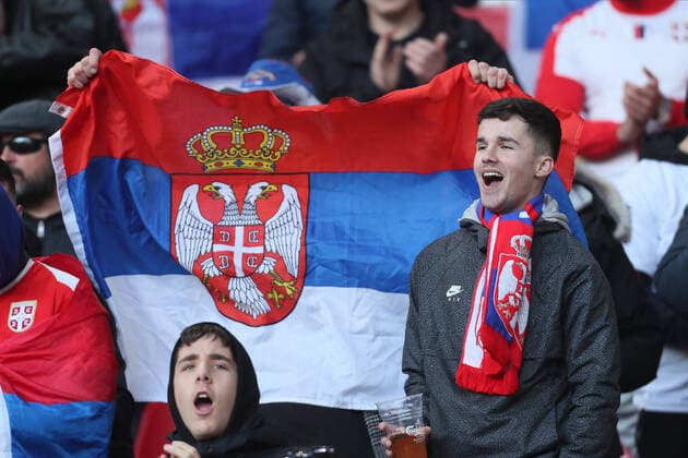 Supporters friendly match Denmark vs Serbia national football team, Parken stadium, Copenhagen 29.03.2022. Photo: Marko Metlas MN PRESS MarkoxMetlas 