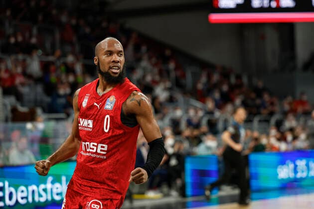 Chris Dove Brose Bamberg, 00 amberg HAKRO Merlins Crailsheim easyCredit BBL Basketball Bundesliga Season 2021 22 Matchday 17, 29 03 2022 Bamberg, Brose Arena Photo Daniel Löb Loeb Copyright: DanielxLöb