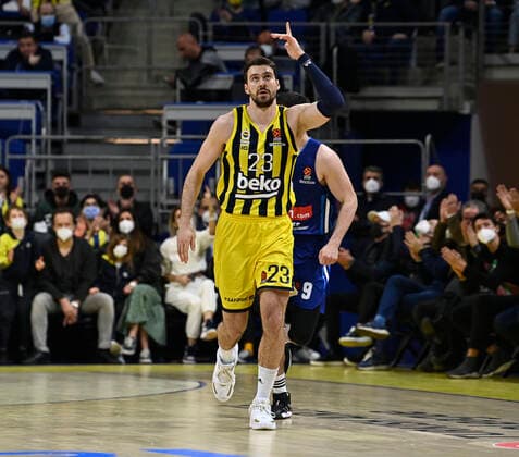 Marko Guduric of Fenerbahce Beko Istanbul during the Turkish Airlines EuroLeague Regular Season Round 21 match between Fenerbahce Beko Istanbul and Alba Berlin at Ulker Sports Arena in Istanbul, Turkey , on March 29, 2022 
