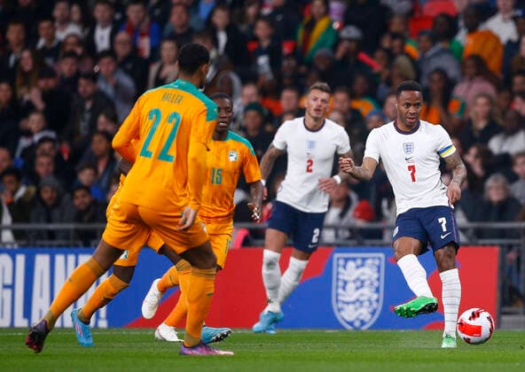 England v Ivory Coast International Friendly, Länderspiel, Nationalmannschaft Raheem Sterling of England during the International Friendly match at Wembley Stadium, London Content Not Available For UK Newspapers Copyright: xPaulxChestertonx FIL-16730-0003