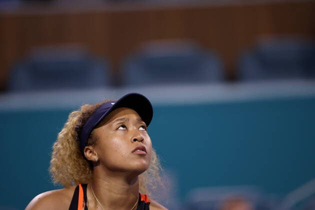 Tennis, WTA-Turnier in Miami March 29, 2022, Miami Gardens, Florida, United States Of America: MIAMI GARDENS, FLORIDA - MARCH 29: Naomi Osaka of Japan defeats Danielle Collins of the United States in their quarter final match on day 9 of the Miami Open at Hard Rock Stadium on March 29, 2022 in Miami Gardens, Florida ...People: Naomi Osaka Miami Gardens United States Of America - ZUMAs214 20220329_zda_s214_050 Copyright: xSMGx