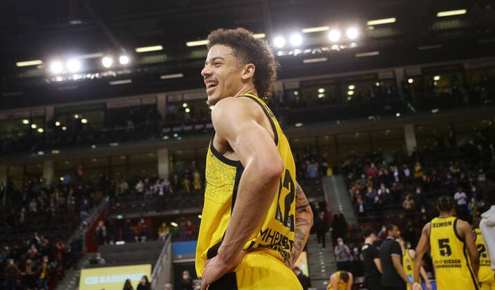 Ludwigsburg , Basketball easycredit BBL Bundesliga MHP Riesen Ludwigsburg vs SYNTAINICS MBC , Jonah Radebaugh Giants