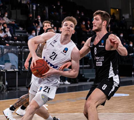 Justus Hollatz Towers , Luca Conti Trento 30 03 22, Hamburg, Hamburg Towers vs Dolimiti Energia Trento, Basketball 7Days EuroCup, Round 17, Season 2021 2022 Â