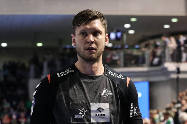 Goalkeeper Niklas Landin Jacobsen THW Kiel,1 Handball Bundesliga season 2021 2022 SC Magdeburg vs THW Kiel at GETEC Arena in Magdeburg Handball,Germany,26 03 2022