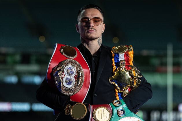 Sport Themen der Woche KW13 KAMBOSOS BOXING ANNOUNCEMENT, George Kambosos poses for a photo at the Marvel Stadium in Melbourne, Friday, April 1, 2022. ( NO ARCHIVING, EDITORIAL USE ONLY, NO USE IN BOOKS WITHOUT CONSENT MELBOURNE VIC AUSTRALIA  Copyright: xDIEGOxFEDELEx 20220401001642199208