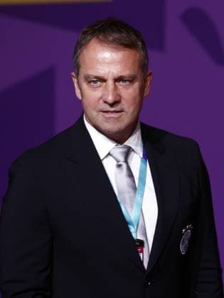 DOHA Germany coach Hansi Flick and Oliver Bierhoff ahead of the draw for the 2022 FIFA World Cup in Qatar at the Doha Exhibition Convention Center DECC on April 1, 2022 in Doha, Qatar KOEN VAN WEEL FIFA World Cup 2022 xVIxANPxSportx xxANPxIVx 446431210 originalFilename: 446431210.jpg