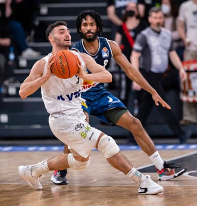 Max DiLeo Towers , Terell Harris HARKO 01 04 22, Hamburg, Hamburg Towers vs Hakro Merlins Crailsheim, easyCredit BBL, Basketball Bundesliga, 1 Liga, season 2021 2022, 28 matchday Â