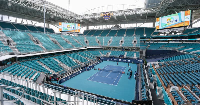 April 1, 2022, Miami Gardens, Florida, United States: Inside the Hard Rock stadium at the Miami Open presented by Itau in Miami Gardens, Florida. Miami Gardens United States - ZUMAw109 20220401_zap_w109_021 Copyright: xDebbyxWongx